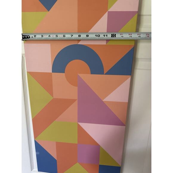 Lot of 4 Canvas Prints Colorful Abstract Sun Geometric Multicolor Decor - Picture 16 of 16